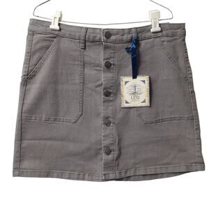 NWT Lexi Jeans Size 16 Grey Above the Knee Stretchy Highrise Skirt